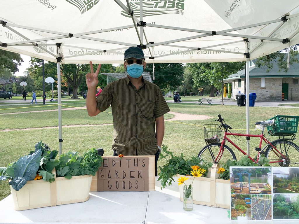 Urban Grower, Wil, on his first market day